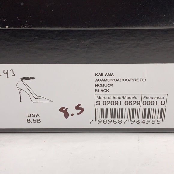 AQUA KAILANA ANKLE STRAP POINTED TOE PUMPS. - Picture 9 of 9